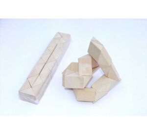 Dřevěný hlavolam had přírodní